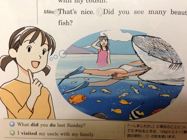 Illustration for article titled Los estudiantes japoneses tienen un talento especial para dibujar encima de sus libros de texto